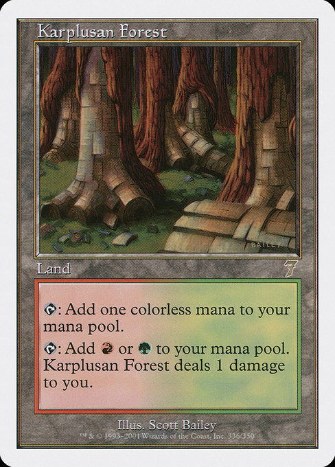 Karplusan Forest - Seventh Edition Rare Card