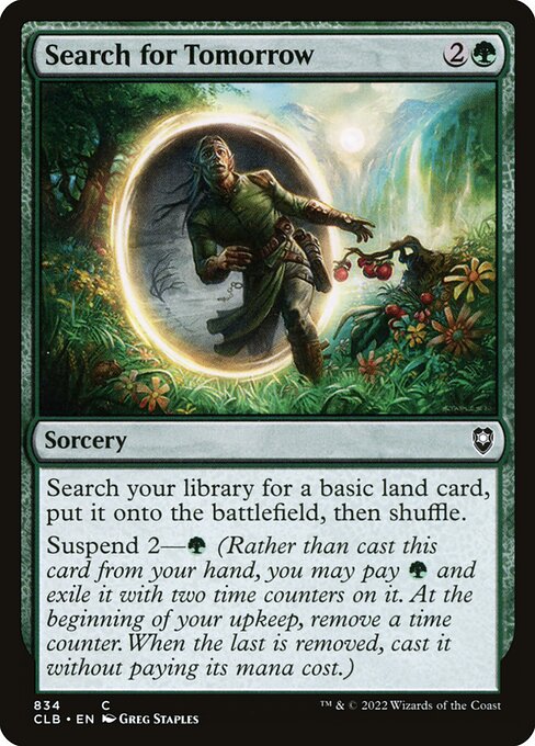 Search for Tomorrow - Commander Legends: Battle for Baldur's Gate Common Card