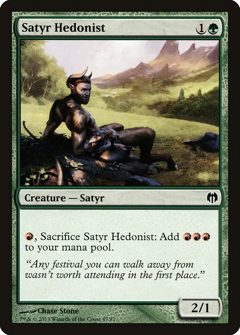 Satyr Hedonist - Duel Decks: Heroes vs. Monsters Common Card