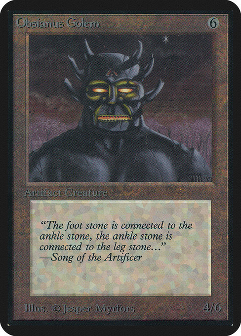 Obsianus Golem - Limited Edition Alpha Uncommon Card