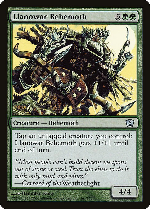 Llanowar Behemoth - Eighth Edition Uncommon Card