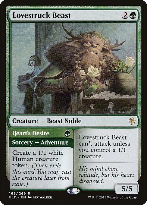 Lovestruck Beast // Heart's Desire - Throne of Eldraine Rare Card