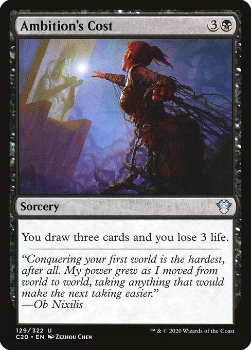 Ambition's Cost - Commander 2020 Uncommon Card