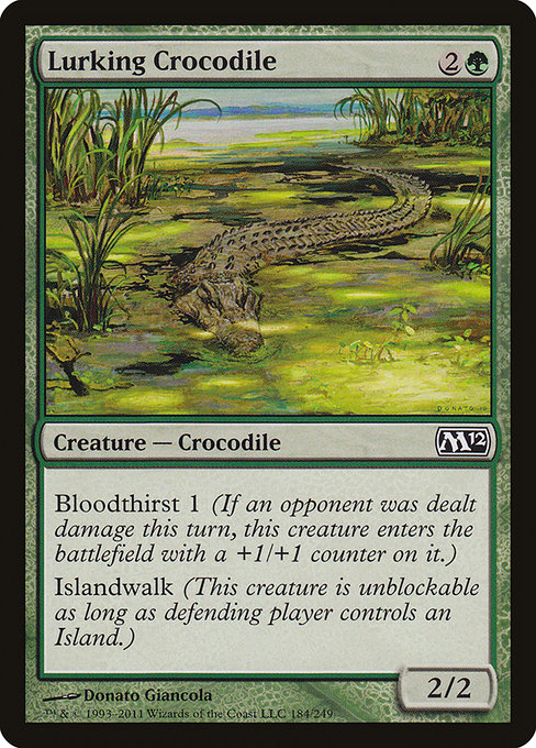 Lurking Crocodile - Magic 2012 Common Card