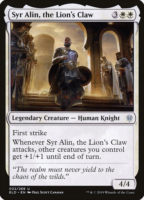 Syr Alin, the Lion's Claw - Throne of Eldraine Uncommon Card