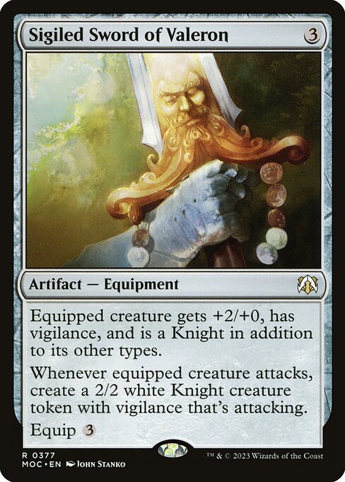 Sigiled Sword of Valeron - March of the Machine Commander Rare Card