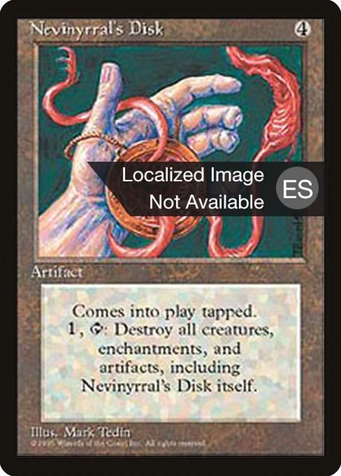 Nevinyrral's Disk - Fourth Edition Foreign Black Border Rare Card
