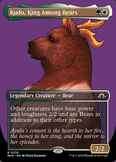 Kudo, King Among Bears - Modern Horizons 3 Rare Card