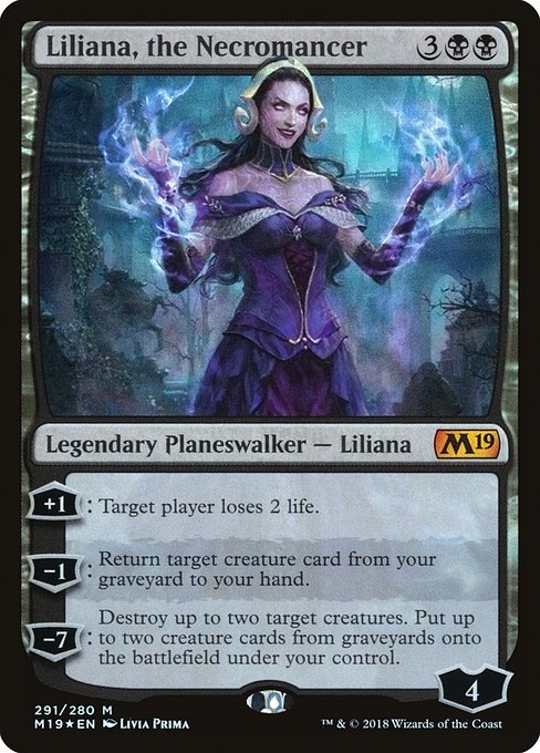 Liliana, the Necromancer - Core Set 2019 Mythic Card