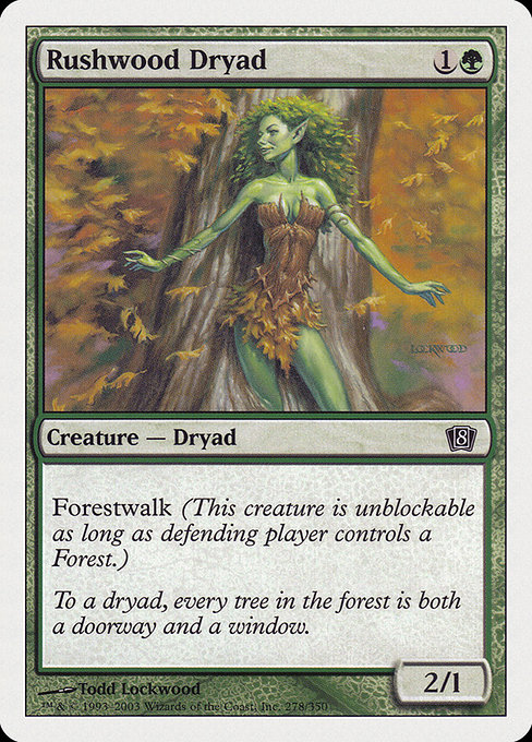 Rushwood Dryad - Eighth Edition Common Card