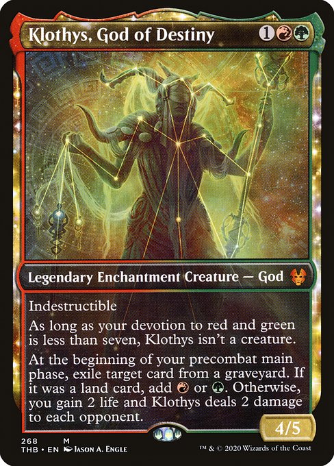 Klothys, God of Destiny - Theros Beyond Death Mythic Card