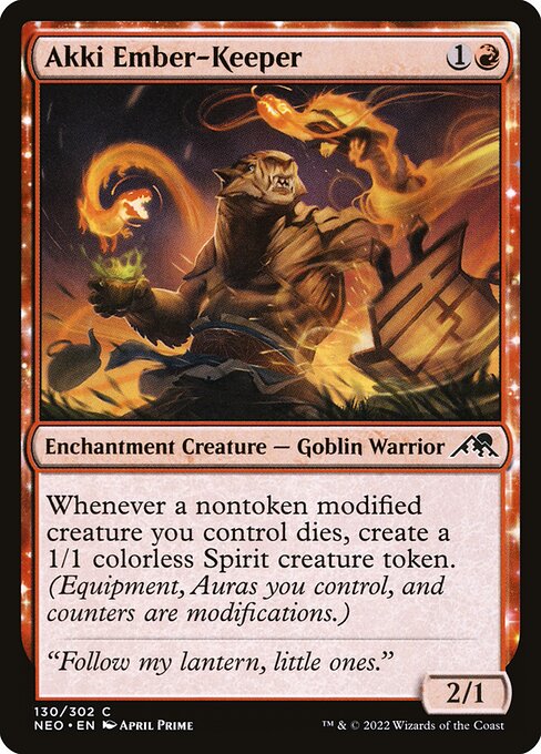Akki Ember-Keeper - Kamigawa: Neon Dynasty Common Card