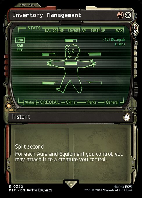 Inventory Management - Fallout Rare Card
