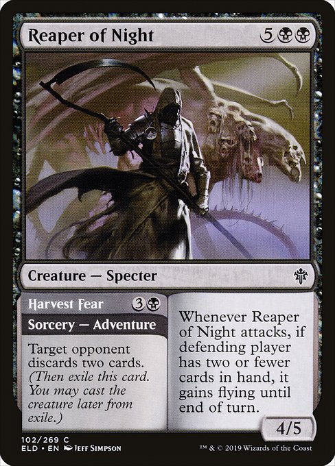 Reaper of Night // Harvest Fear - Throne of Eldraine Common Card