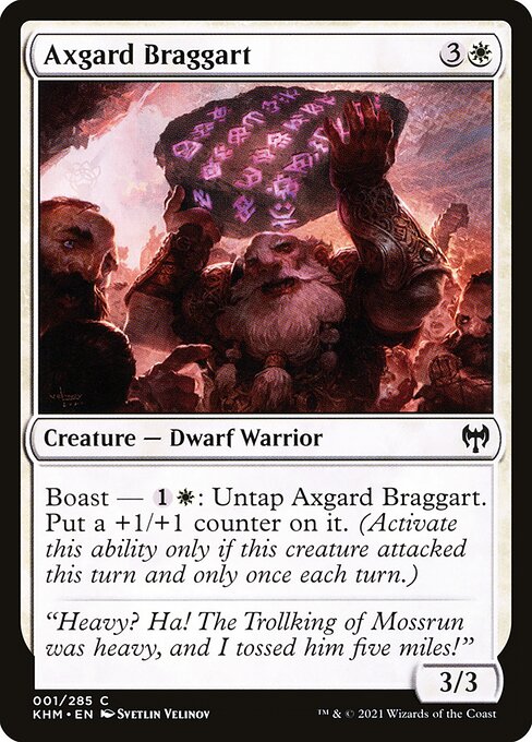 Axgard Braggart - Kaldheim Common Card