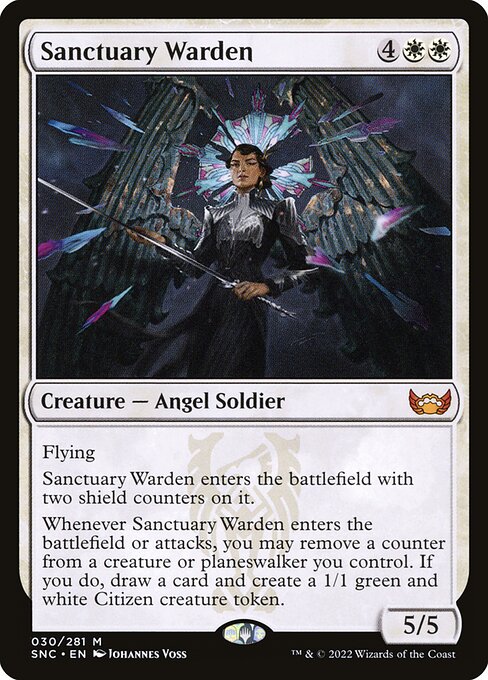 Sanctuary Warden - Streets of New Capenna Mythic Card