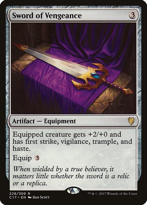 Sword of Vengeance - Commander 2017 Rare Card
