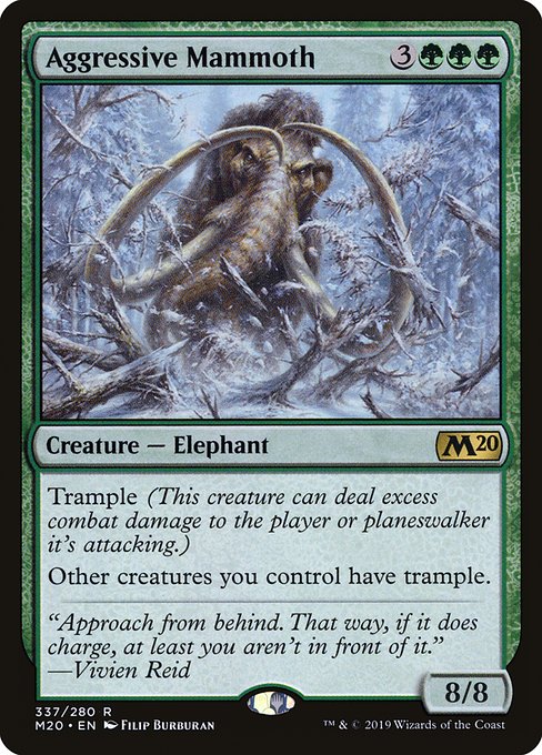 Aggressive Mammoth - Core Set 2020 Rare Card