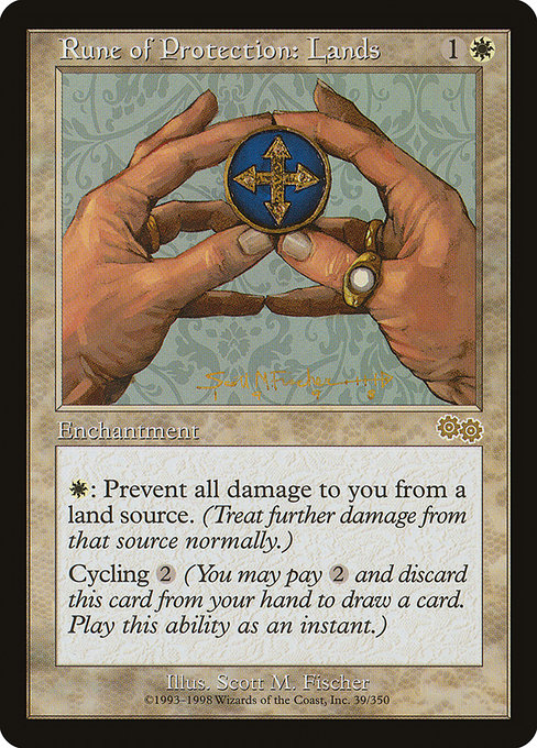 Rune of Protection: Lands - Urza's Saga Rare Card