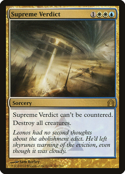 Supreme Verdict - Return to Ravnica Rare Card