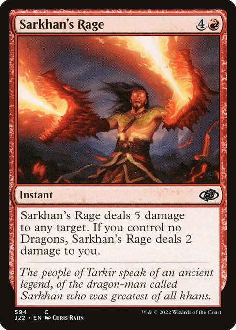 Sarkhan's Rage - Jumpstart 2022 Common Card