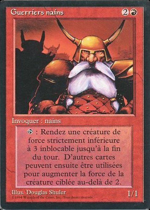 Dwarven Warriors - Foreign Black Border Common Card