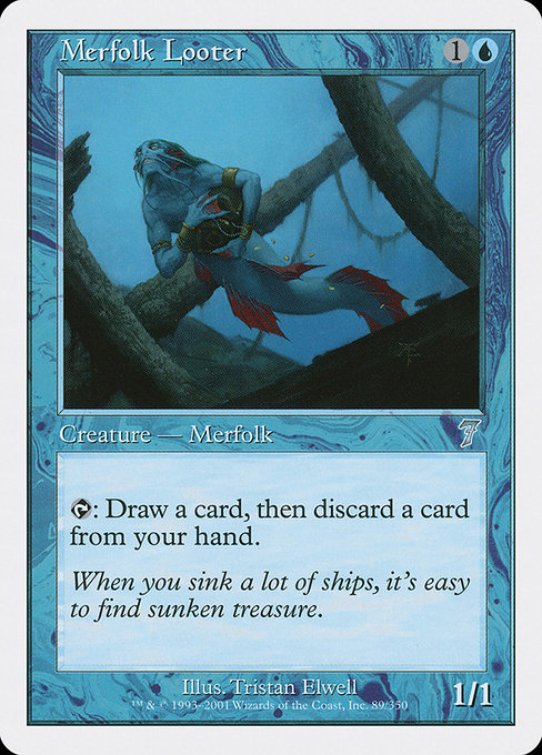 Merfolk Looter - Seventh Edition Uncommon Card