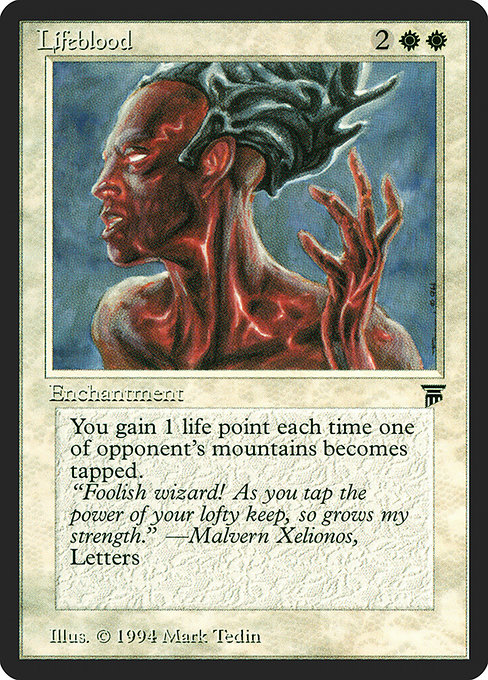Lifeblood - Legends Rare Card