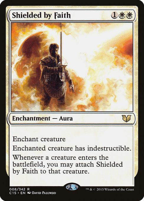 Shielded by Faith - Commander 2015 Rare Card