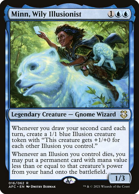 Minn, Wily Illusionist - Forgotten Realms Commander Rare Card