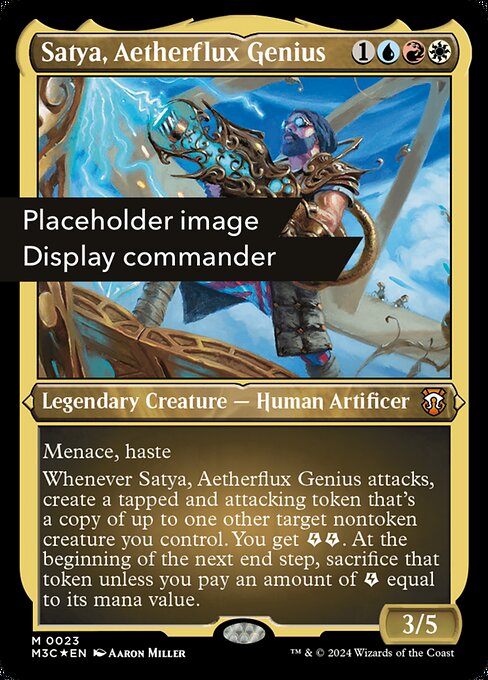 Satya, Aetherflux Genius - Modern Horizons 3 Commander Mythic Card