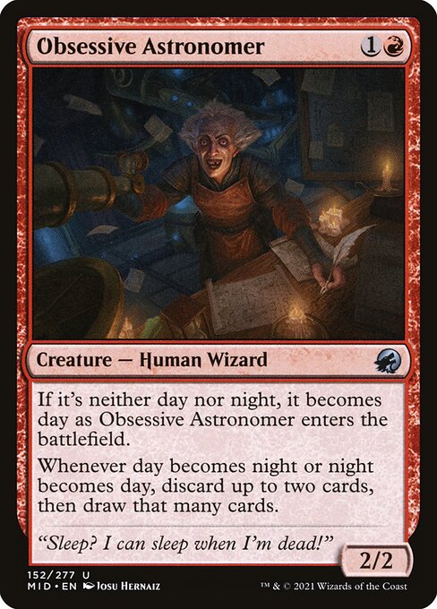 Obsessive Astronomer - Innistrad: Midnight Hunt Uncommon Card