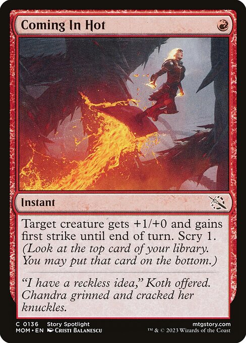 Coming In Hot - March of the Machine Common Card