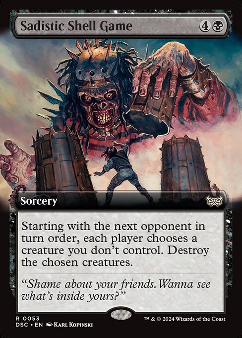 Sadistic Shell Game - Duskmourn: House of Horror Commander Rare Card