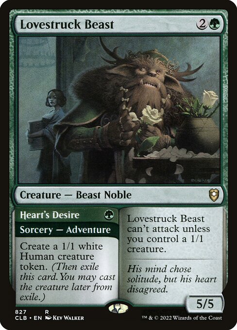 Lovestruck Beast // Heart's Desire - Commander Legends: Battle for Baldur's Gate Rare Card