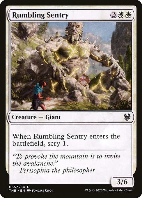 Rumbling Sentry - Theros Beyond Death Common Card