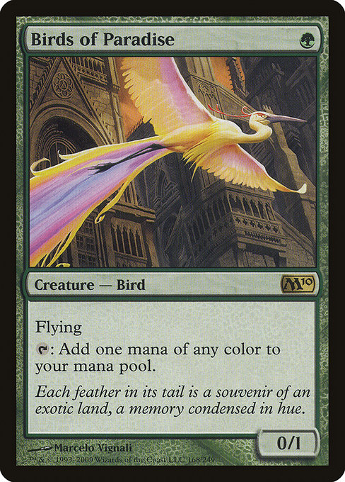 Birds of Paradise - Magic 2010 Rare Card