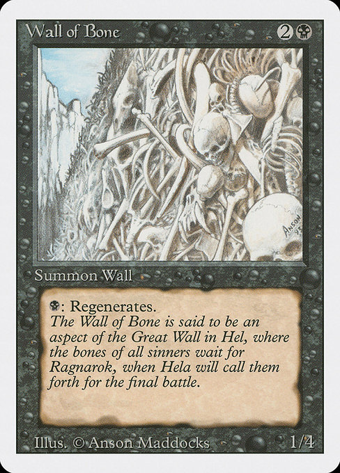 Wall of Bone - Revised Edition Uncommon Card