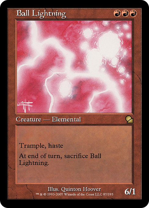 Ball Lightning - Masters Edition Rare Card