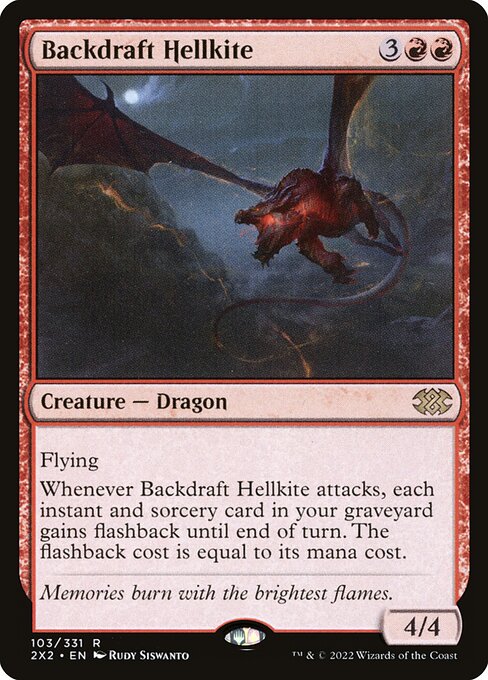 Backdraft Hellkite - Double Masters 2022 Rare Card