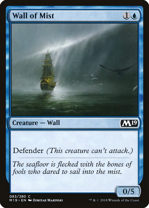 Wall of Mist - Core Set 2019 Common Card