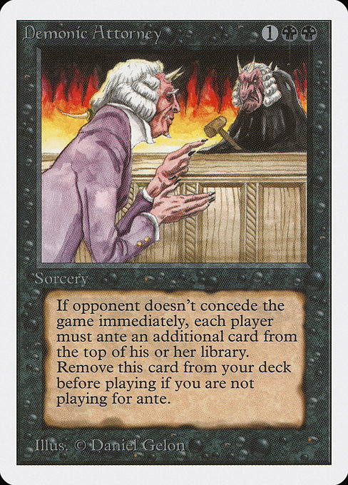 Demonic Attorney - Unlimited Edition Rare Card