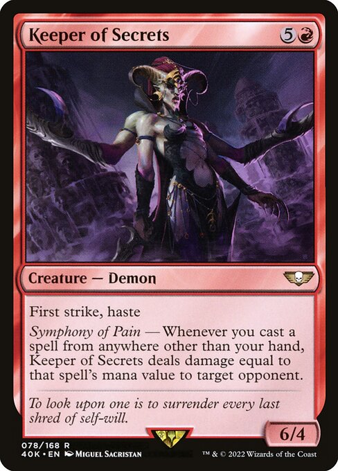 Keeper of Secrets - Warhammer 40,000 Commander Rare Card