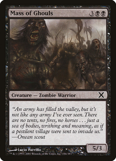 Mass of Ghouls - Tenth Edition Common Card