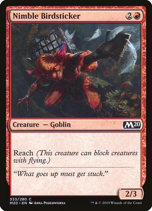 Nimble Birdsticker - Core Set 2020 Common Card