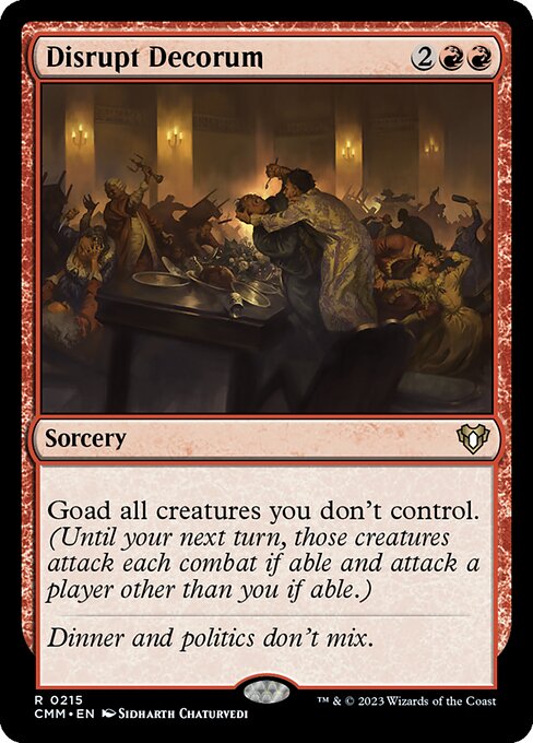 Disrupt Decorum - Commander Masters Rare Card