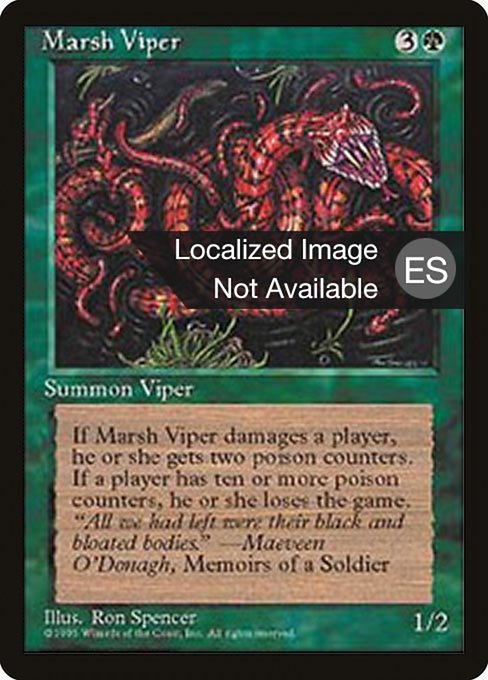Marsh Viper - Fourth Edition Foreign Black Border Common Card
