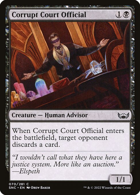 Corrupt Court Official - Streets of New Capenna Common Card
