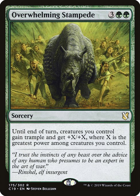 Overwhelming Stampede - Commander 2019 Rare Card
