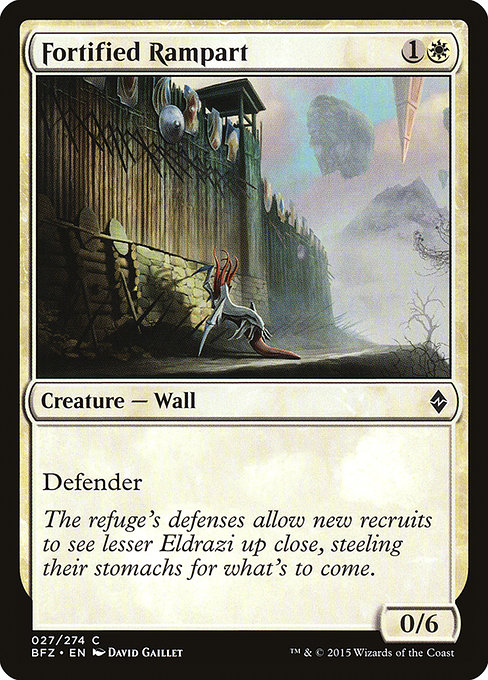 Fortified Rampart - Battle for Zendikar Common Card